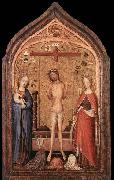 MASTER of Saint Veronica The Man of Sorrow with the Virgin and St Catherine oil painting